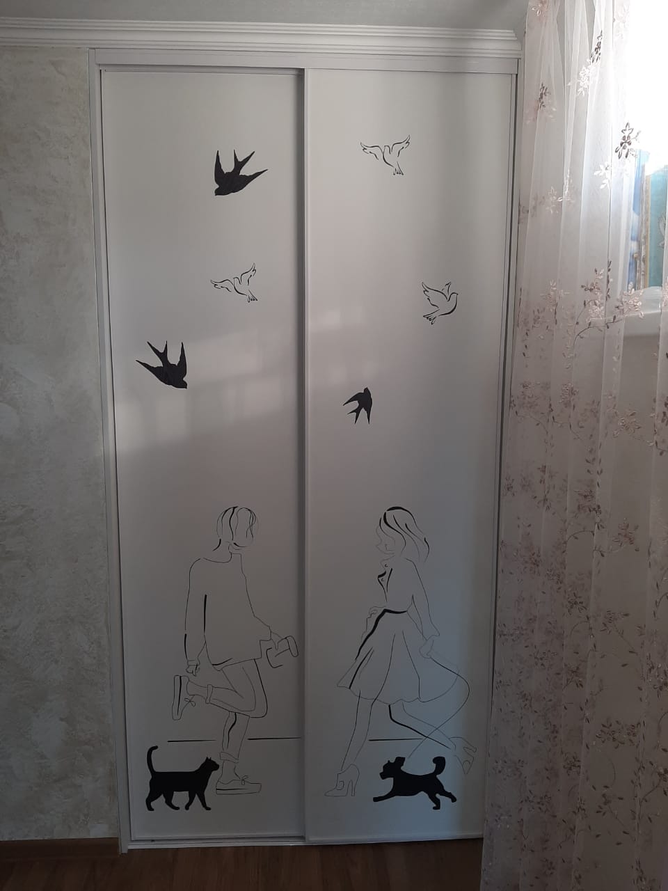 Встроенный шкаф купе В32